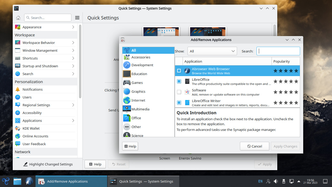 2° Captura del entorno de escritorio KDE