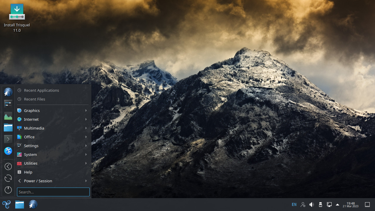 1° Captura del entorno de escritorio KDE